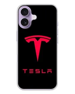 Чохол для iPhone 17 з картинкою «Tesla Red Logo»