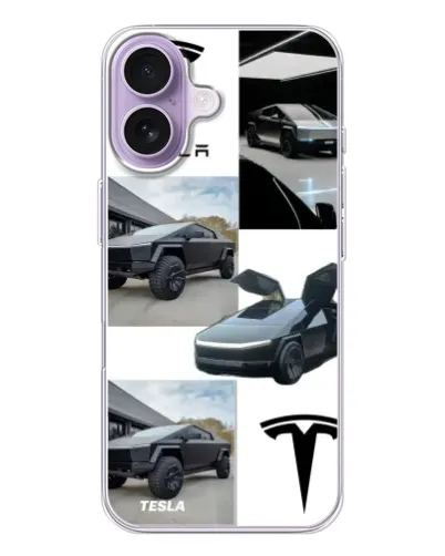 Чохол для iPhone 17 з картинкою «Колаж Cybertruck Tesla»