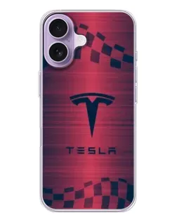 Чохол для iPhone 17 з картинкою «Тесла червоний карбон»
