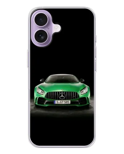 Чохол для iPhone 17 з картинкою «Mercedes — неоновий лого»