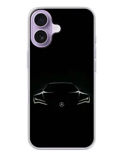 Чехол для iPhone 17 с картинкой «Mercedes — силуэт авто»