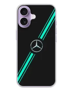 Чехол для iPhone 17 с картинкой «Спортивные линии Mercedes»