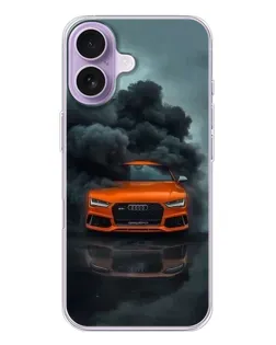 Чохол для iPhone 17 з картинкою «Audi у хмарах диму»