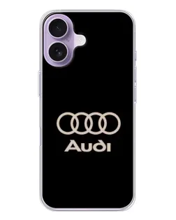 Чохол для iPhone 17 з картинкою «Audi — золотий логотип»