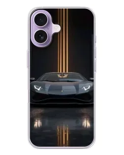 Чохол для iPhone 17 з картинкою «Lamborghini золоті лінії»