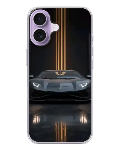 Чохол для iPhone 17 з картинкою «Lamborghini золоті лінії»