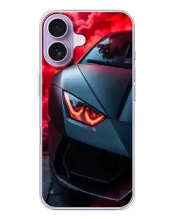 Чохол для iPhone 17 з картинкою «Lamborghini червоне сяйво»