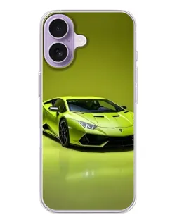 Чохол для iPhone 17 з картинкою «Салатовий Lamborghini Huracan»