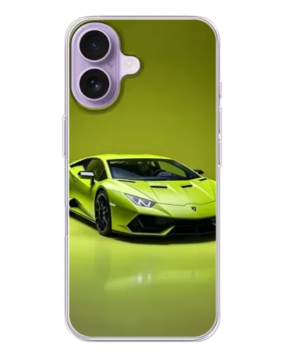 Чохол для iPhone 17 з картинкою «Салатовий Lamborghini Huracan»