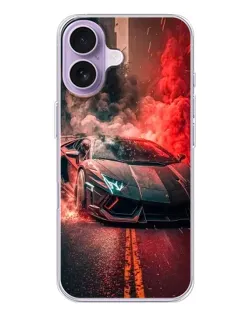 Чохол для iPhone 17 з картинкою «Lamborghini червоний дим»