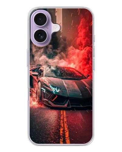 Чохол для iPhone 17 з картинкою «Lamborghini червоний дим»