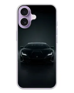 Чохол для iPhone 17 з картинкою «Чорний Lamborghini Aventador»