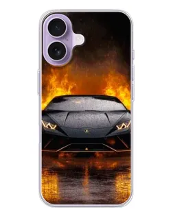 Чохол для iPhone 17 з картинкою «Lamborghini у вогні»