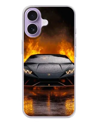 Чохол для iPhone 17 з картинкою «Lamborghini у вогні»