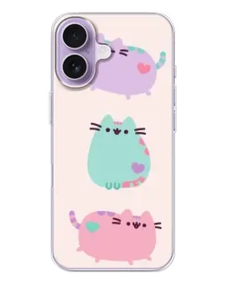 Чохол для iPhone 17 з картинкою «Pusheen тріо»