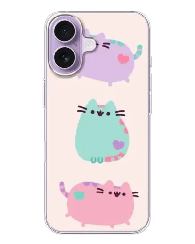Чохол для iPhone 17 з картинкою «Pusheen тріо»