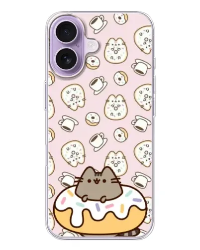 Чохол для iPhone 17 з картинкою «Пушин на пончику»