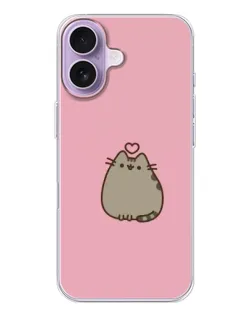 Чохол для iPhone 17 з картинкою «Pusheen серце»