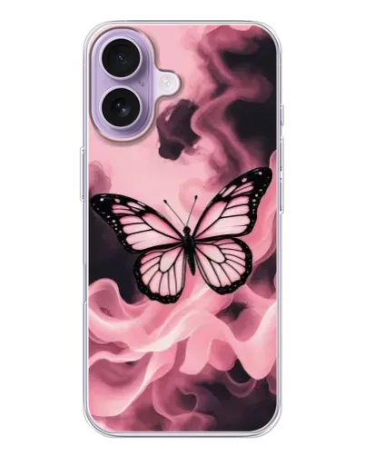 Чохол для iPhone 17 з картинкою «Метелик у диму»