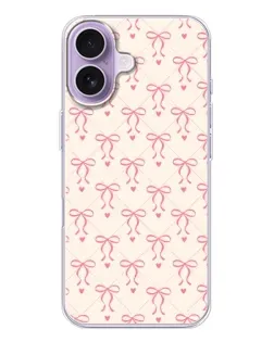 Чохол для iPhone 17 з картинкою «Рожеві бантики Coquette»