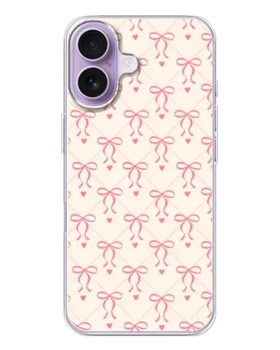 Чохол для iPhone 17 з картинкою «Рожеві бантики Coquette» Чохол для iPhone 17 з картинкою «Рожеві бантики Coquette»