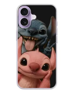 Чехол для iPhone 17 с картинкой «Стич и Ангел»