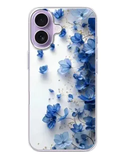 Чохол для iPhone 17 з картинкою «Блакитний квітковий каскад»