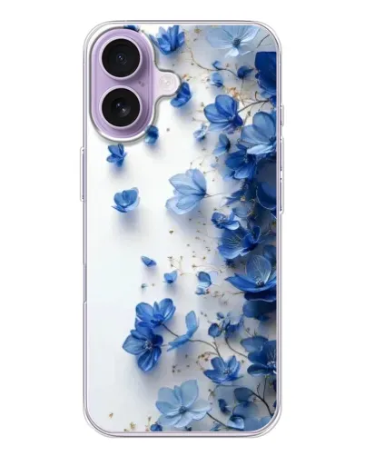 Чохол для iPhone 17 з картинкою «Блакитний квітковий каскад»