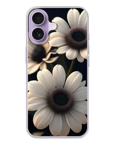 Чохол для iPhone 17 з картинкою «Білі маргаритки макро»