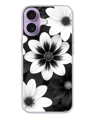 Чохол для iPhone 17 з картинкою «Монохромні айстри»