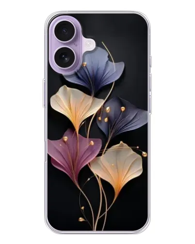 Чохол для iPhone 17 з картинкою «Лілові квіти грації»