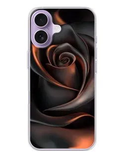 Чохол для iPhone 17 з картинкою «Шовкова чорна троянда»