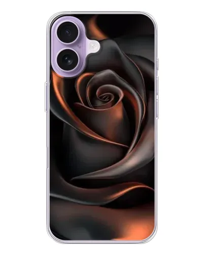 Чохол для iPhone 17 з картинкою «Шовкова чорна троянда»