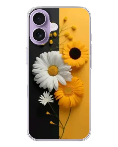 Чохол для iPhone 17 з картинкою «Соняшник та ромашка»