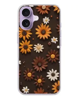 Чохол для iPhone 17 з картинкою «Візерунок з маленьких соняшників»