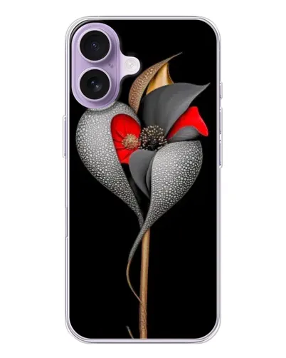 Чехол для iPhone 17 с картинкой «Серебряный фантазийный цветок» Чехол для iPhone 17 с картинкой «Серебряный фантазийный цветок»