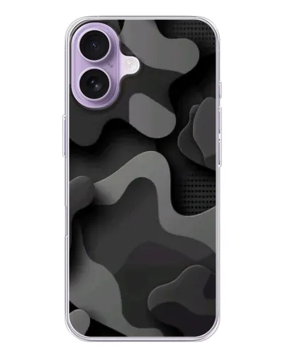 Чохол для iPhone 17 з картинкою «Темний абстрактний камуфляж»