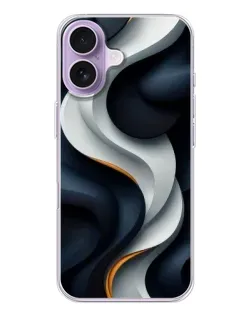 Чохол для iPhone 17 з картинкою «Об'ємні чорно-білі стрічки»