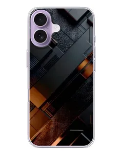Чохол для iPhone 17 з картинкою «Чорні геометричні блоки»