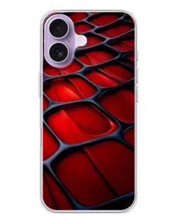 Чохол для iPhone 17 з картинкою «Червона глянцева сітка»