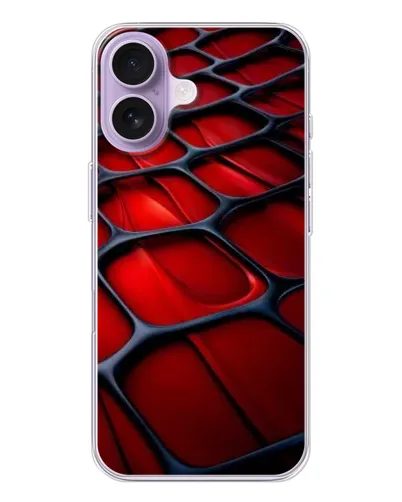 Чохол для iPhone 17 з картинкою «Червона глянцева сітка»