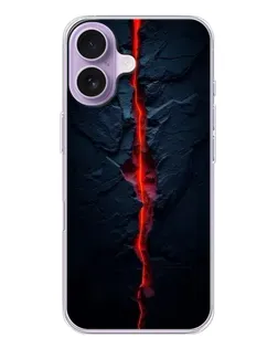 Чохол для iPhone 17 з картинкою «Червона лавова тріщина»