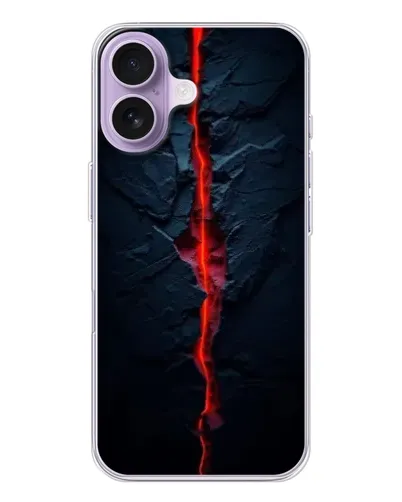 Чохол для iPhone 17 з картинкою «Червона лавова тріщина»