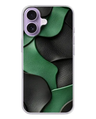 Чохол для iPhone 17 з картинкою «Зелені шкіряні хвилі»