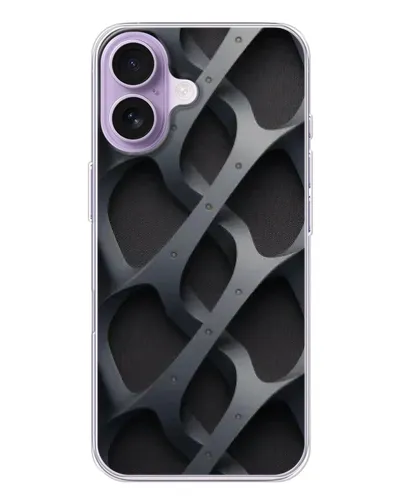 Чохол для iPhone 17 з картинкою «Об'ємне сіре плетіння»