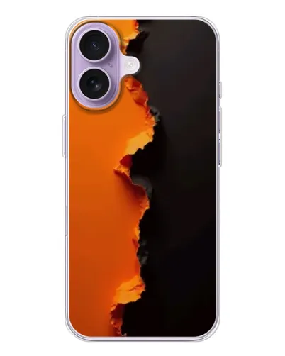 Чохол для iPhone 17 з картинкою «Помаранчевий розлом»