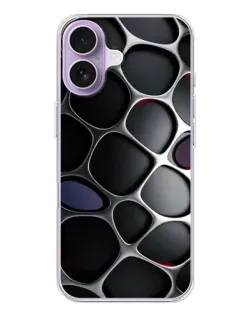 Чохол для iPhone 17 з картинкою «Об'ємна темна решітка»