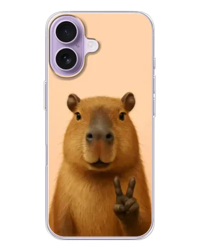 Чохол для iPhone 17 з картинкою «Капібара вікторія»