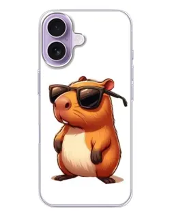 Чохол для iPhone 17 з картинкою «Капібара в окулярах»