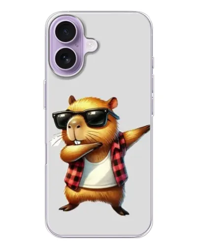 Чохол для iPhone 17 з картинкою «Капібара репер даб»